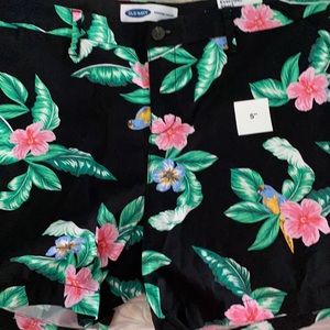 Old Navy tropical print shorts.